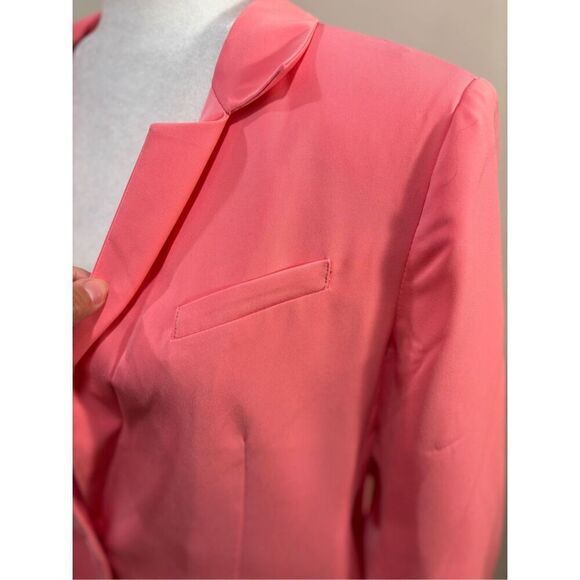 Z Supply Women's One-Button Scrunched 3/4 Sleeve Cinema Blazer Pink Size Large - Picture 3 of 7